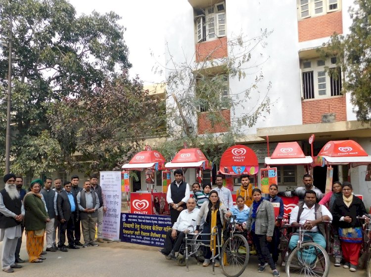 Kwality Walls donates 12 ice cream tricycle carts to differently abled persons