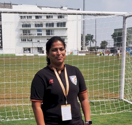 Indian women’s football coach scouts for talent in KIUG