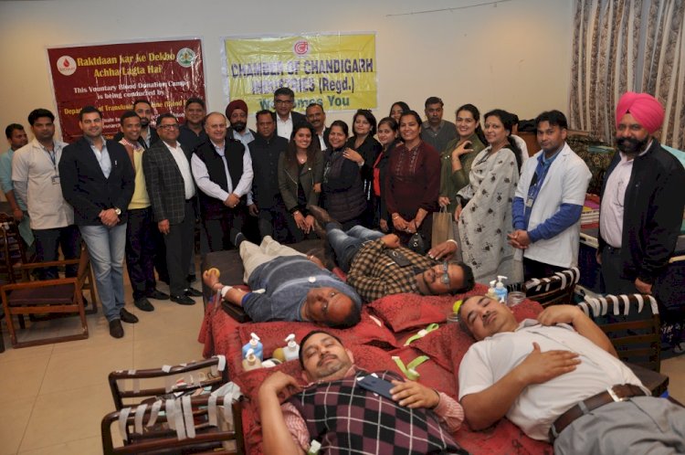 Chamber of Chandigarh Industries holds 22nd blood donation camp